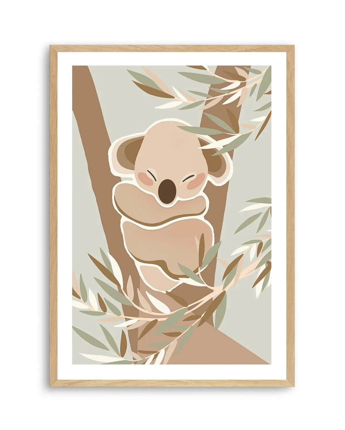 Cozy KoalaArt Print-PRINT-Olive et Oriel-Olive et Oriel-A5 | 5.8" x 8.3" | 14.8 x 21cm-Oak-With White Border-Buy-Australian-Art-Prints-Online-with-Olive-et-Oriel-Your-Artwork-Specialists-Austrailia-Decorate-With-Coastal-Photo-Wall-Art-Prints-From-Our-Beach-House-Artwork-Collection-Fine-Poster-and-Framed-Artwork