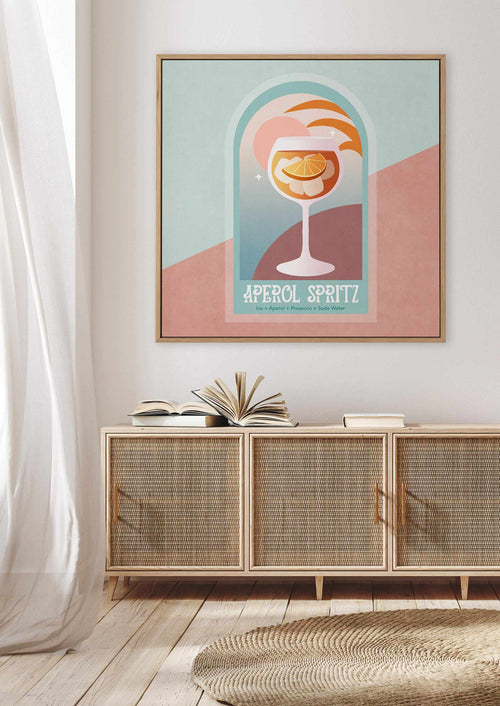 Aperol Spritz By Emel Tunaboylu | Framed Canvas Art Print