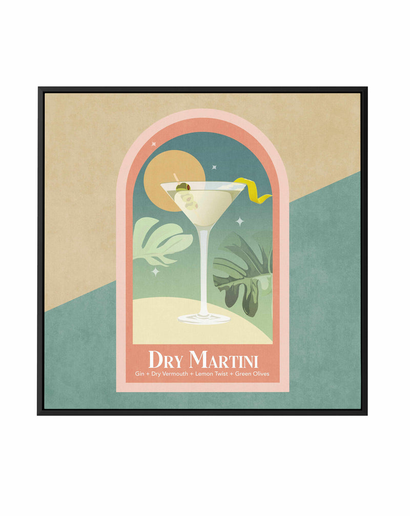 Kokteyl Dry Martini By Emel Tunaboylu | Framed Canvas Art Print