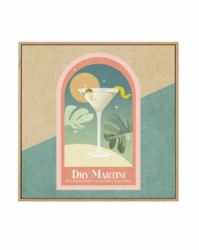Kokteyl Dry Martini By Emel Tunaboylu | Framed Canvas Art Print