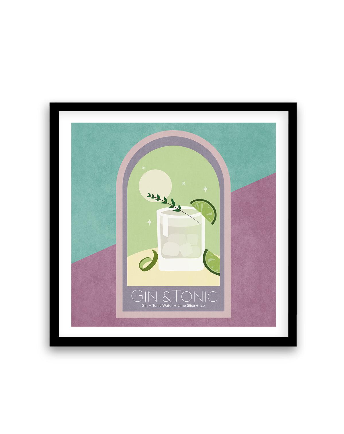 Gin & Tonic Cocktail By Emel Tunaboylu | Art Print