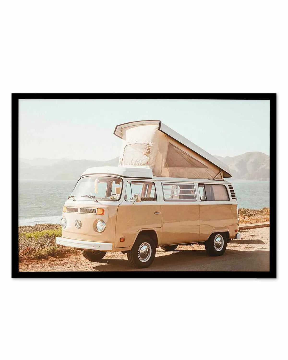 Kombi Beach Camper LS by Caleb Morris Art Print from Olive et Oriel where you can shop wallpaper and artworks online