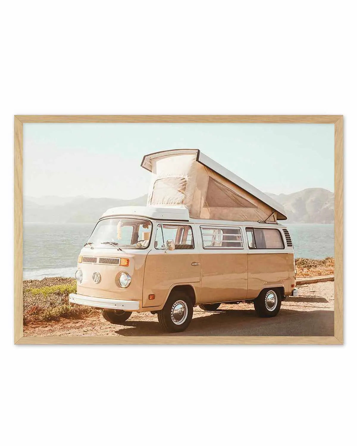 Kombi Beach Camper LS by Caleb Morris Art Print from Olive et Oriel where you can shop wallpaper and artworks online