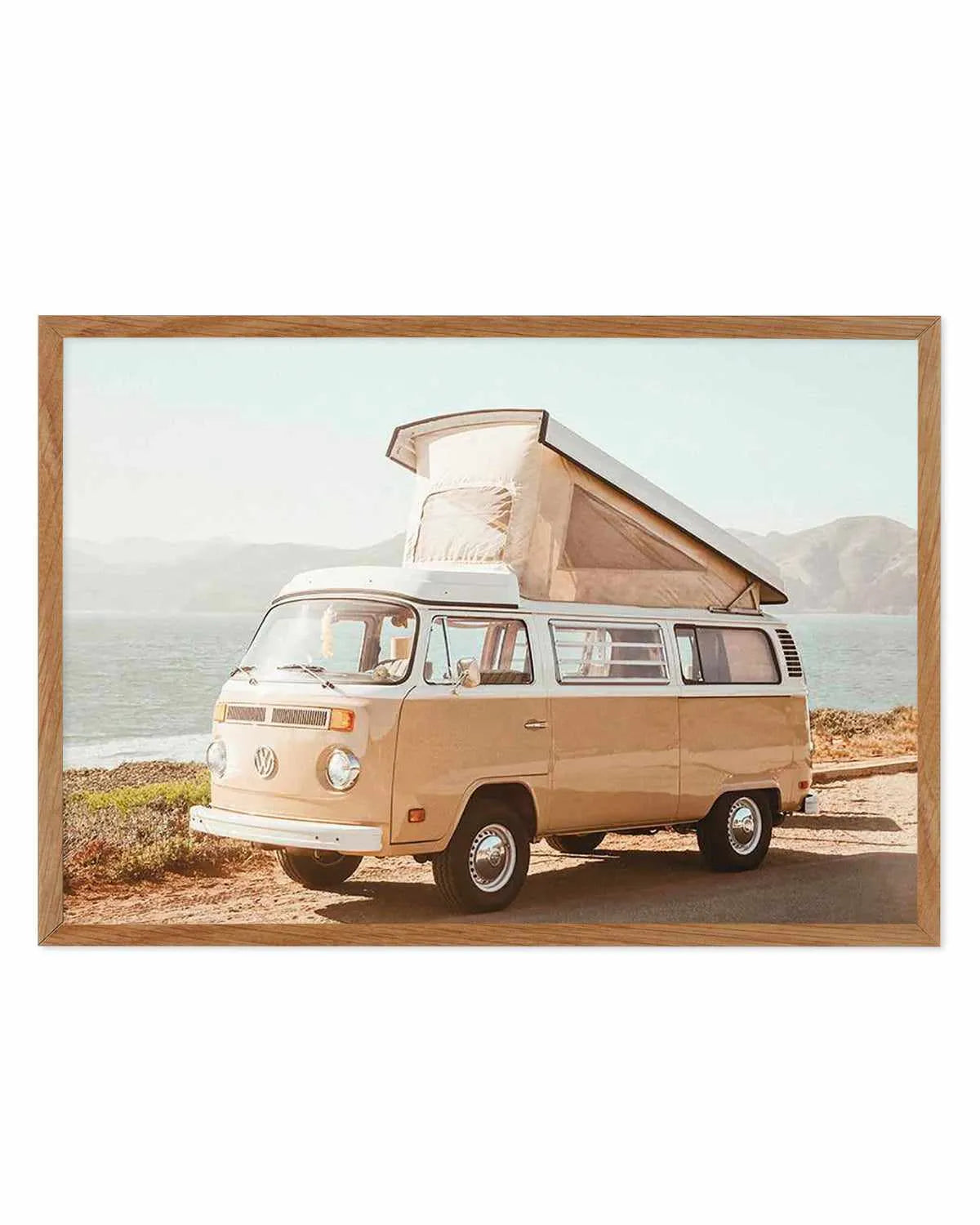Kombi Beach Camper LS by Caleb Morris Art Print from Olive et Oriel where you can shop wallpaper and artworks online