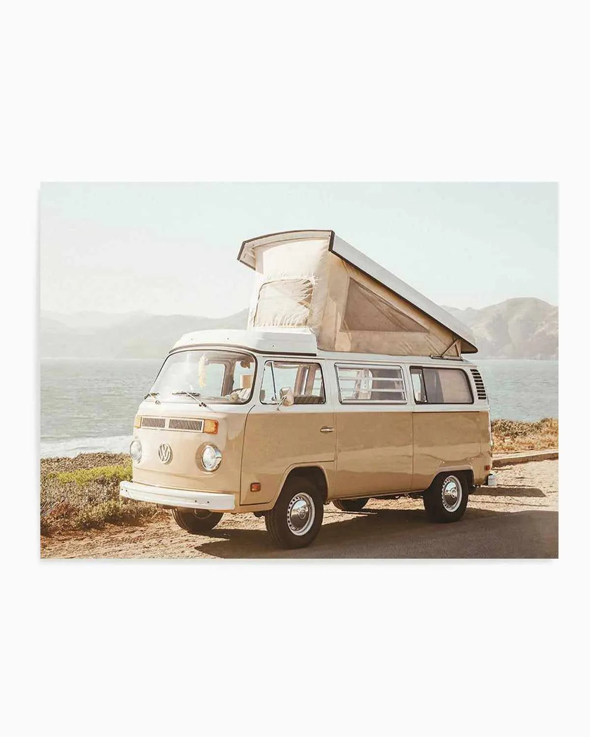 Kombi Beach Camper LS by Caleb Morris Art Print from Olive et Oriel where you can shop wallpaper and artworks online