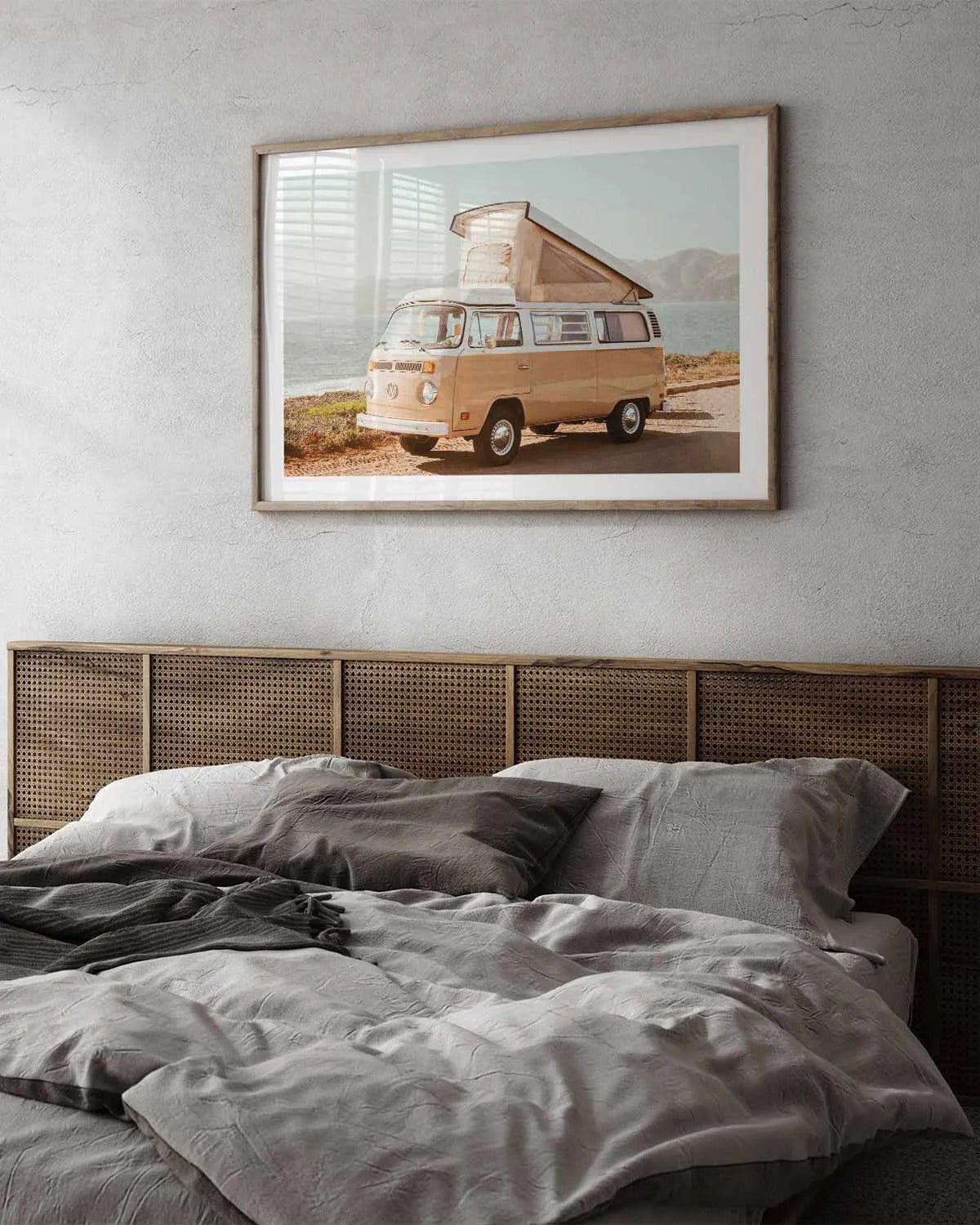 Kombi Beach Camper LS by Caleb Morris Art Print from Olive et Oriel where you can shop wallpaper and artworks online