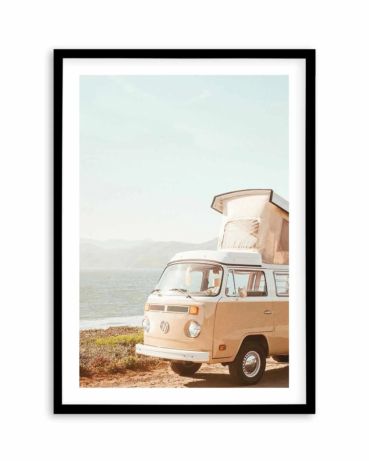 Kombi Beach Camper PT by Caleb Morris Art Print from Olive et Oriel where you can shop wallpaper and artworks online