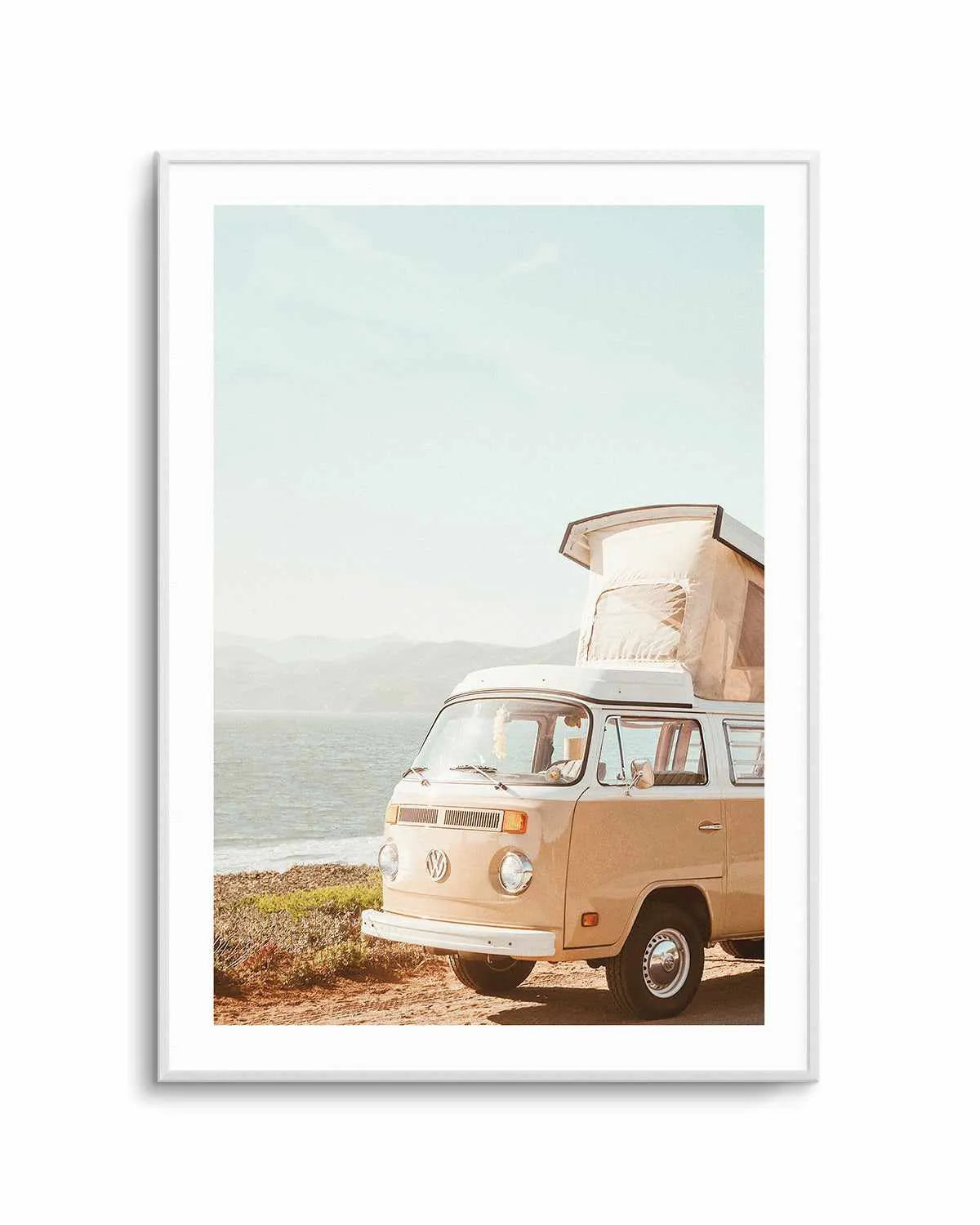 Kombi Beach Camper PT by Caleb Morris Art Print from Olive et Oriel where you can shop wallpaper and artworks online