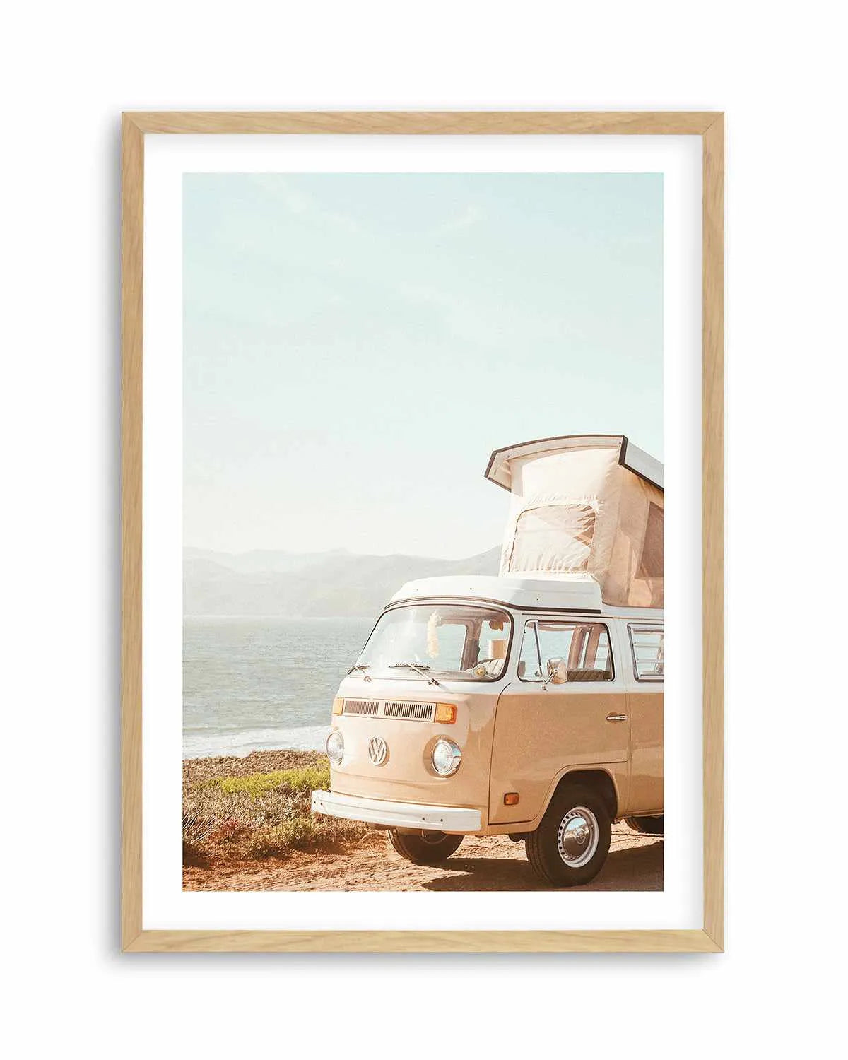 Kombi Beach Camper PT by Caleb Morris Art Print from Olive et Oriel where you can shop wallpaper and artworks online