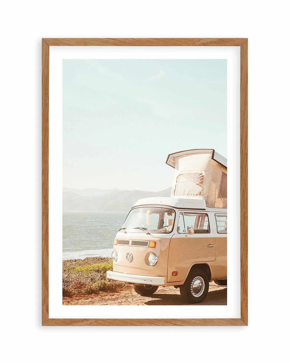 Kombi Beach Camper PT by Caleb Morris Art Print from Olive et Oriel where you can shop wallpaper and artworks online