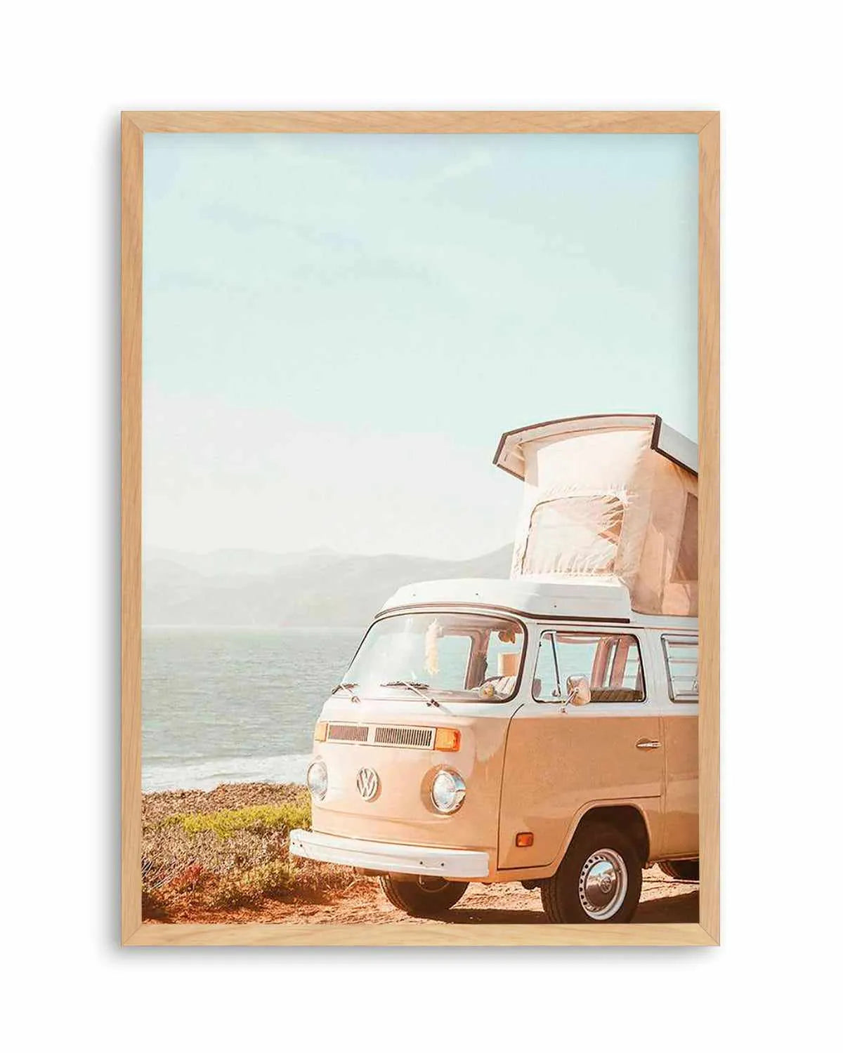 Kombi Beach Camper PT by Caleb Morris Art Print from Olive et Oriel where you can shop wallpaper and artworks online