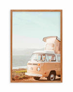 Kombi Beach Camper PT by Caleb Morris Art Print