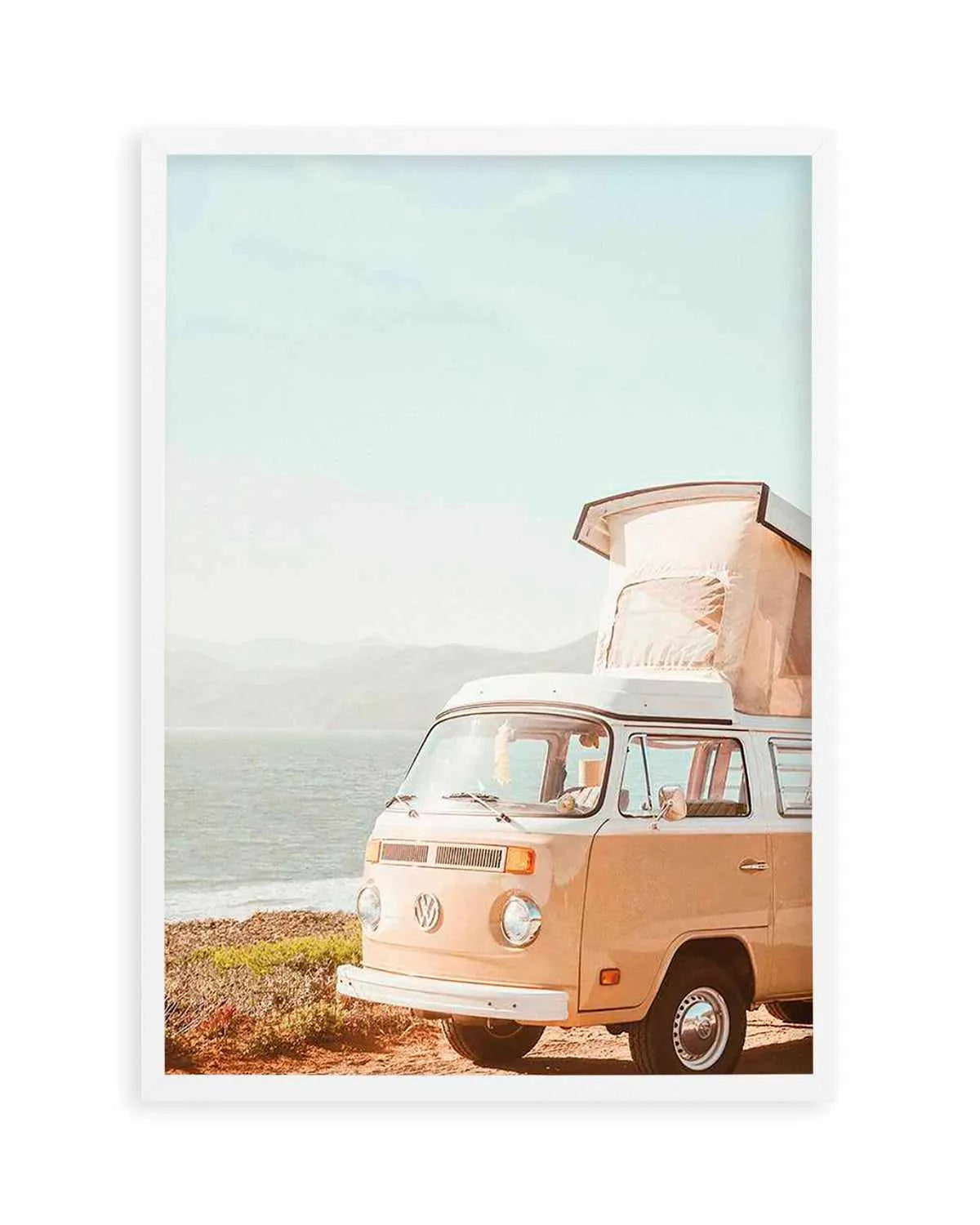Kombi Beach Camper PT by Caleb Morris Art Print from Olive et Oriel where you can shop wallpaper and artworks online