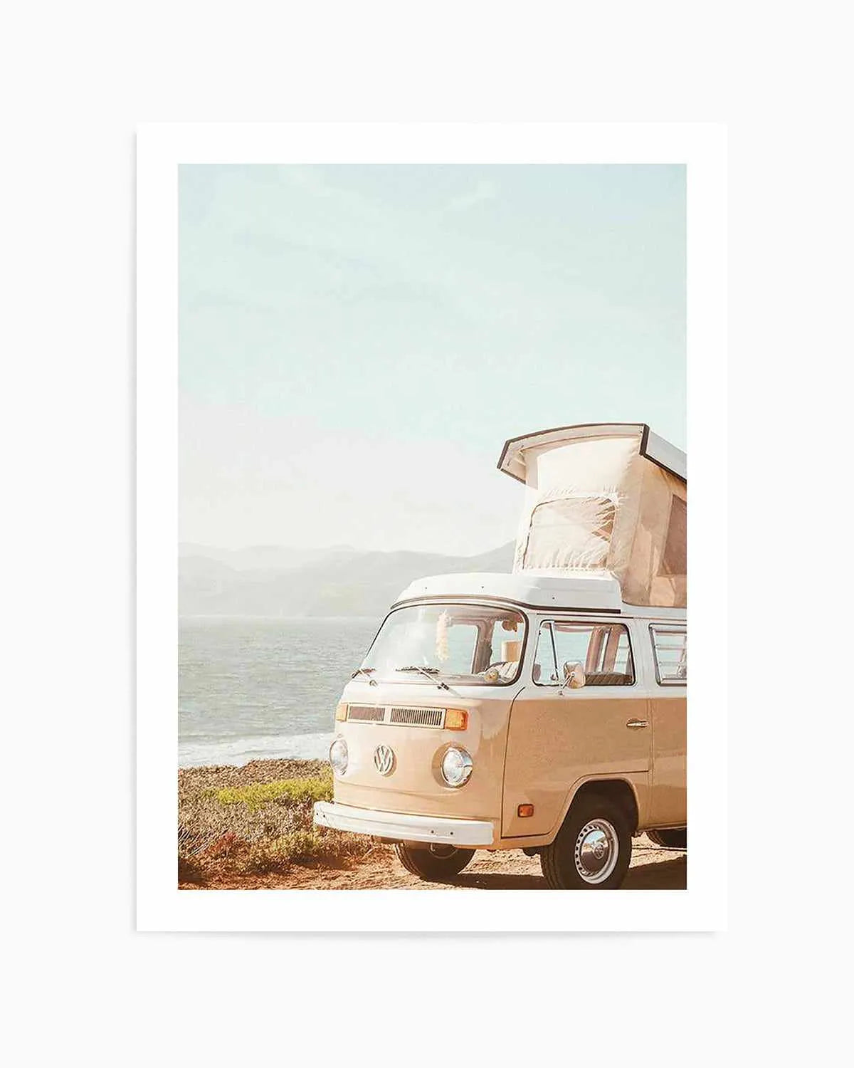 Kombi Beach Camper PT by Caleb Morris Art Print from Olive et Oriel where you can shop wallpaper and artworks online