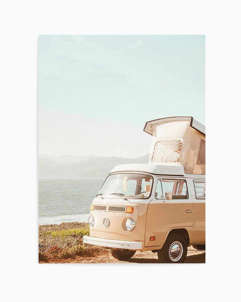 Kombi Beach Camper PT by Caleb Morris Art Print