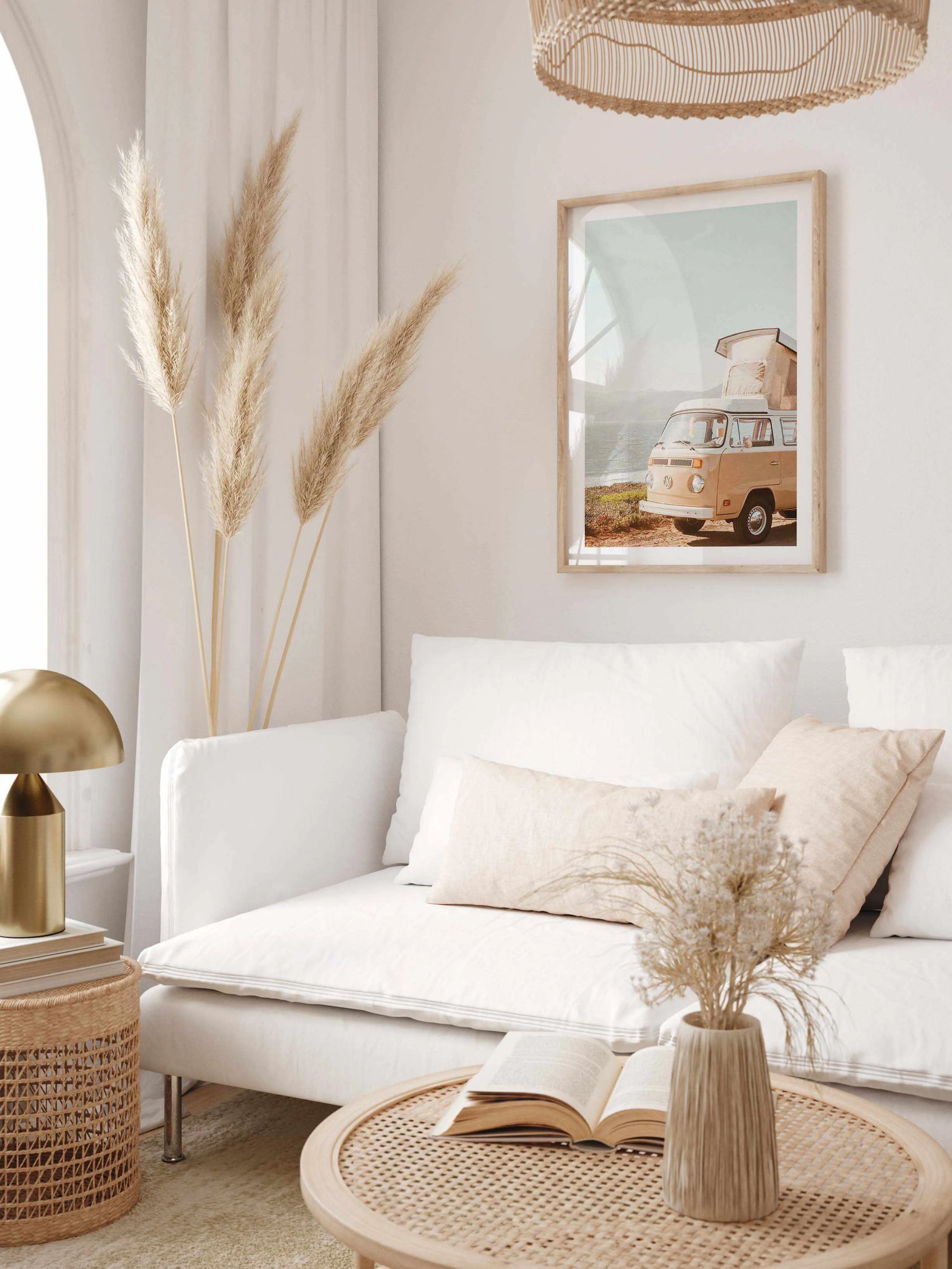 Kombi Beach Camper PT by Caleb Morris Art Print from Olive et Oriel where you can shop wallpaper and artworks online