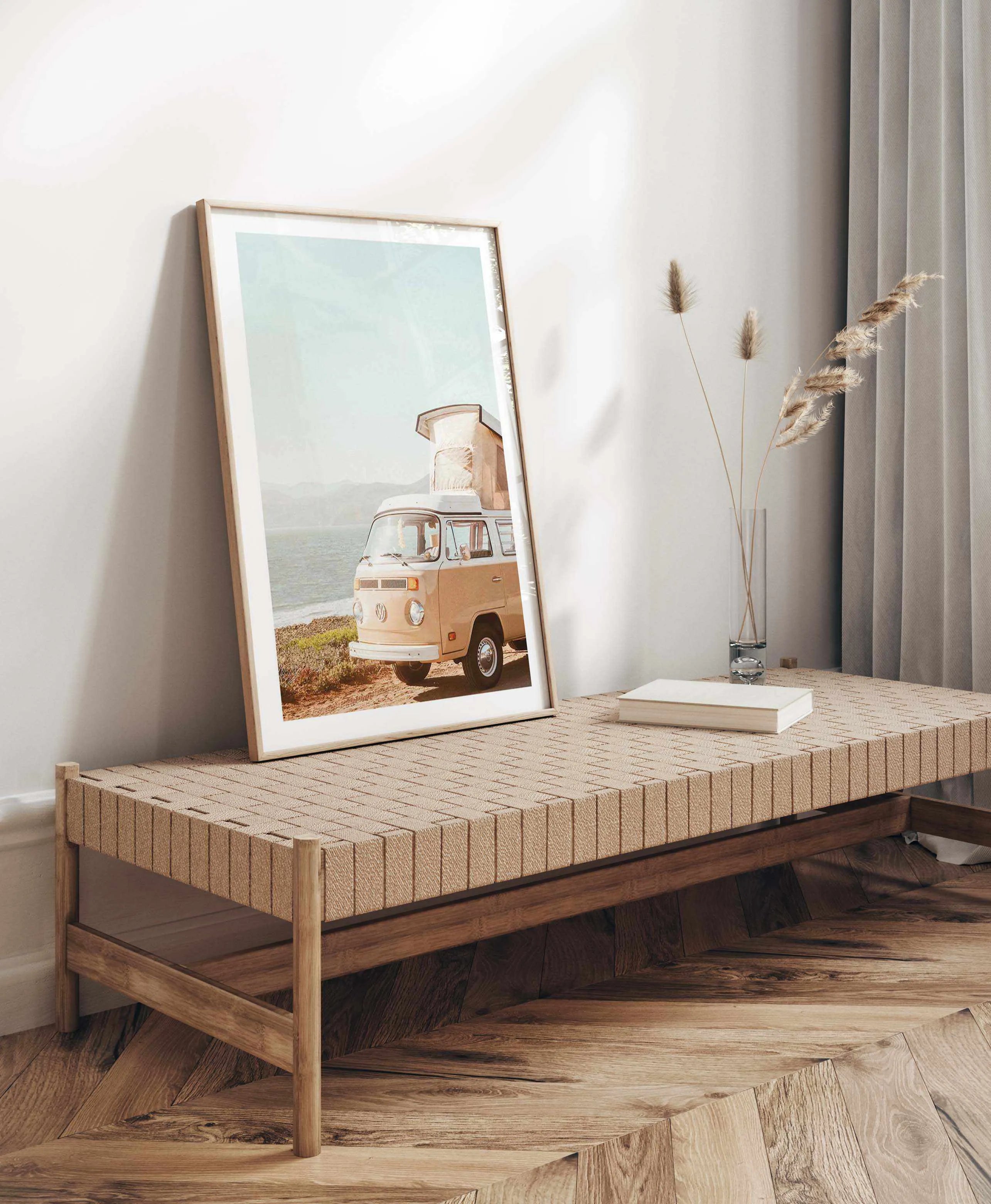 Kombi Beach Camper PT by Caleb Morris Art Print from Olive et Oriel where you can shop wallpaper and artworks online
