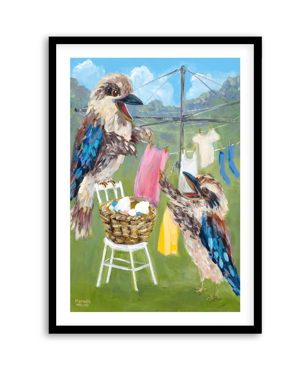 Kookaburra Clothesline by Meredith Howse | Art Print