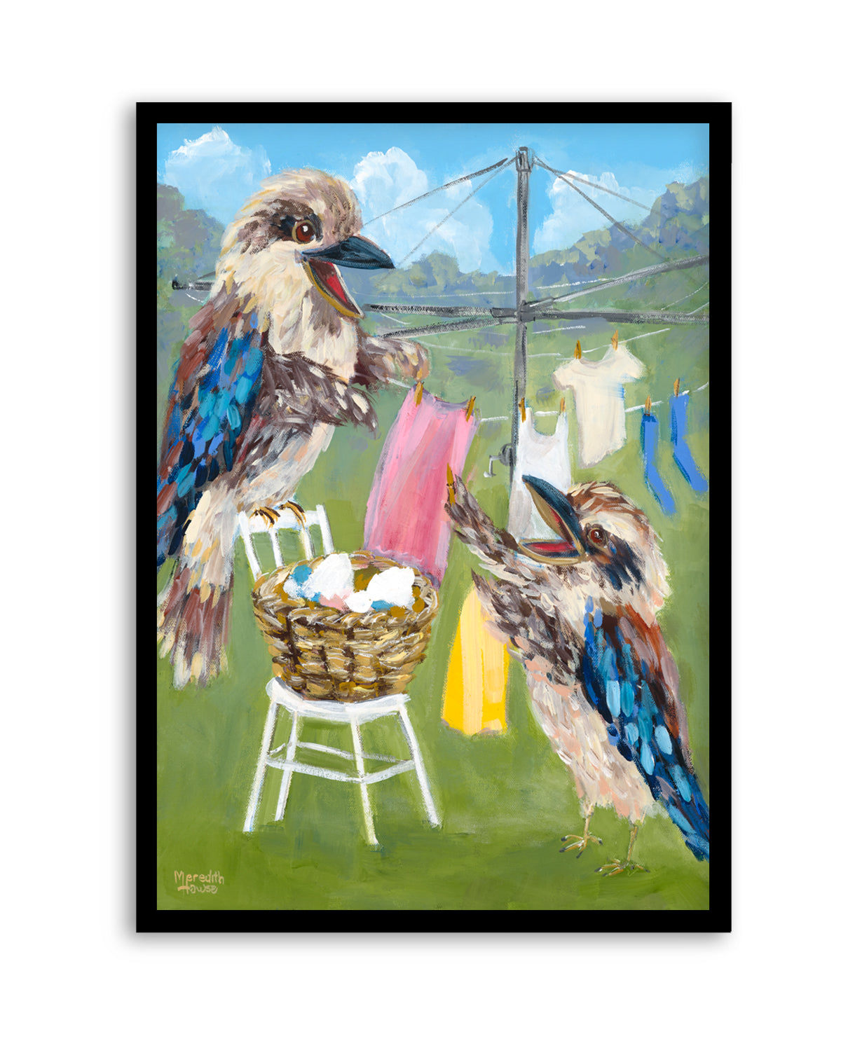 Kookaburra Clothesline by Meredith Howse | Art Print