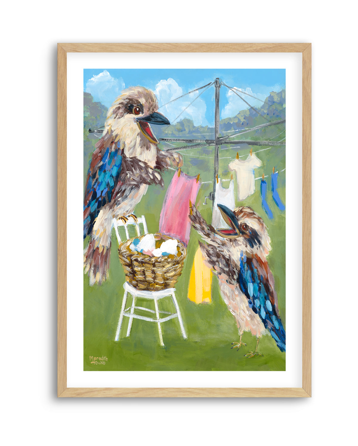 Kookaburra Clothesline by Meredith Howse | Art Print