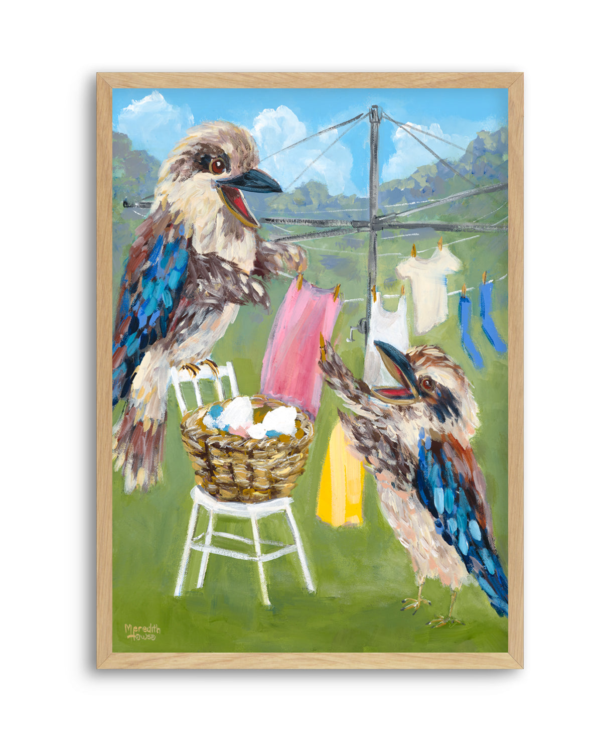 Kookaburra Clothesline by Meredith Howse | Art Print