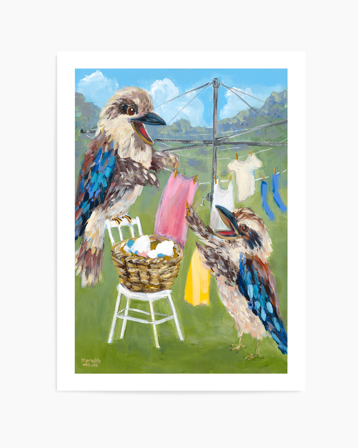 Kookaburra Clothesline by Meredith Howse | Art Print