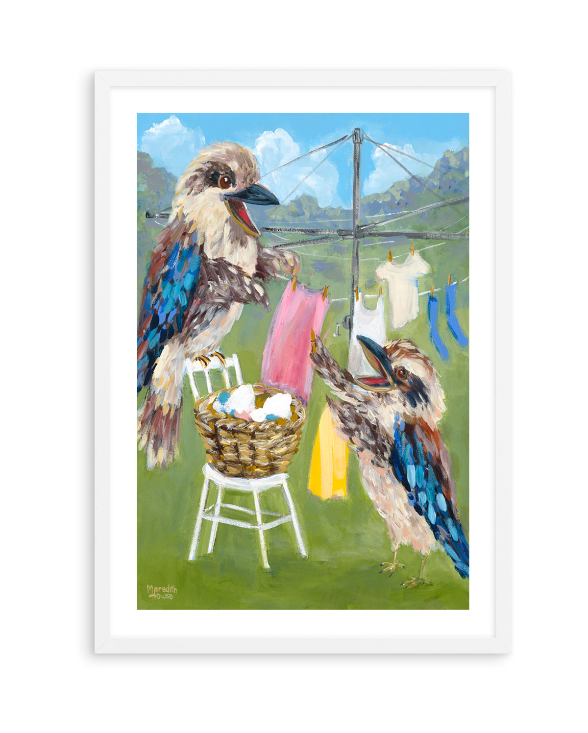 Kookaburra Clothesline by Meredith Howse | Art Print