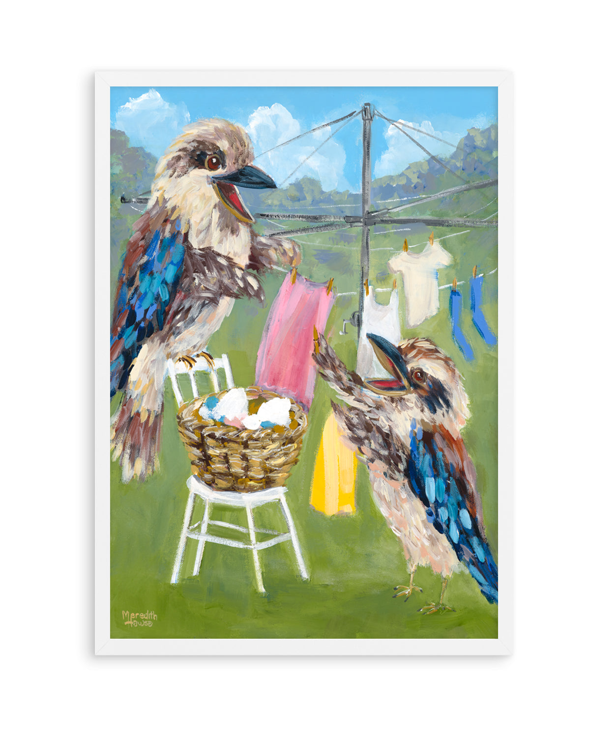 Kookaburra Clothesline by Meredith Howse | Art Print
