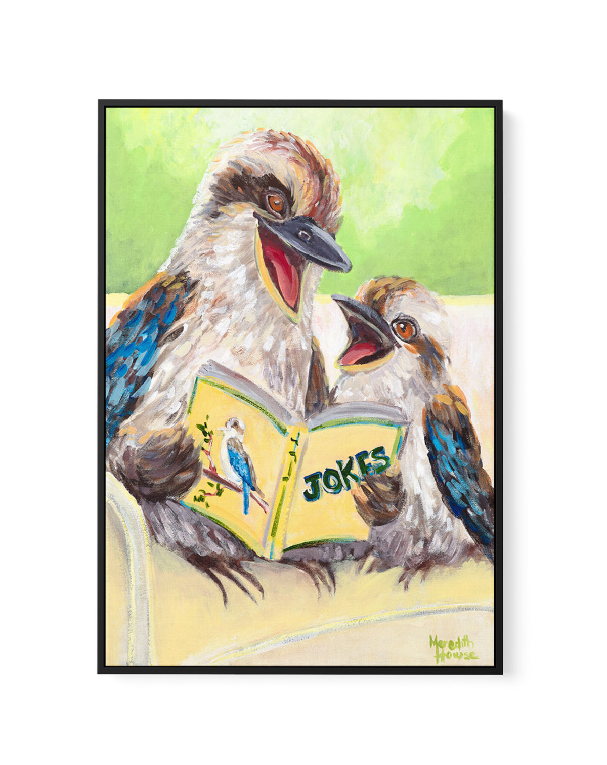 Kookaburra Laugh by Meredith Howse | Framed Canvas Art Print