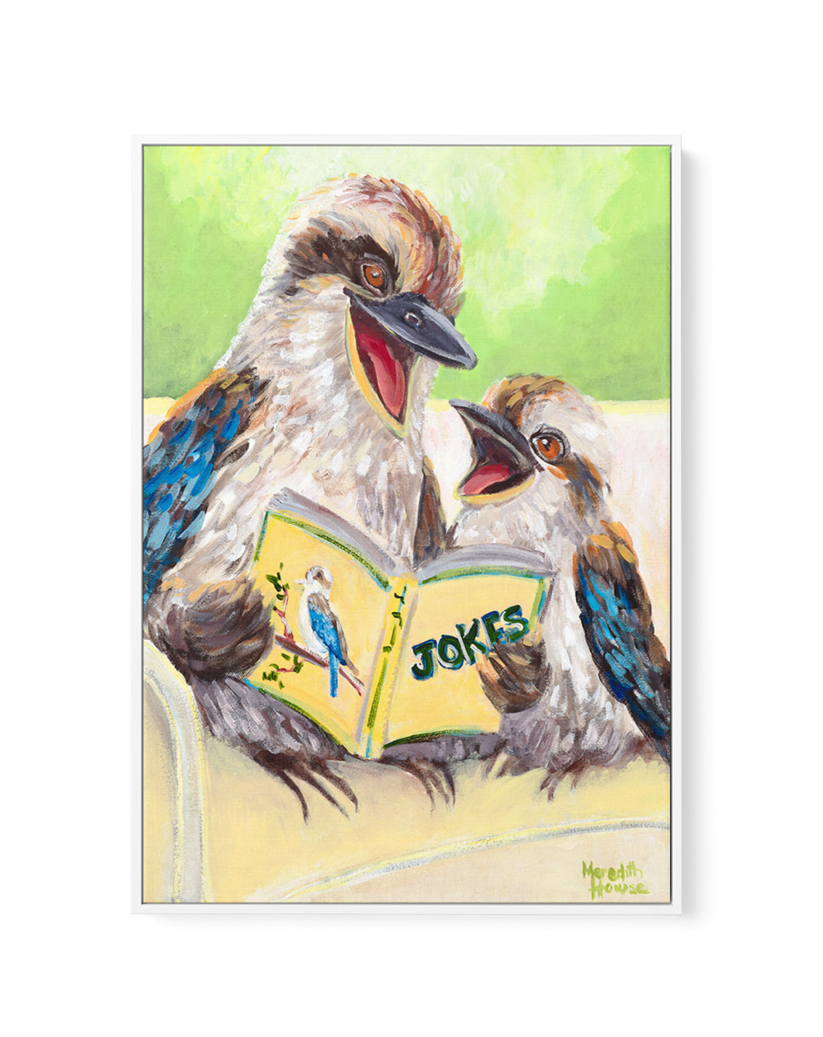 Kookaburra Laugh by Meredith Howse | Framed Canvas Art Print