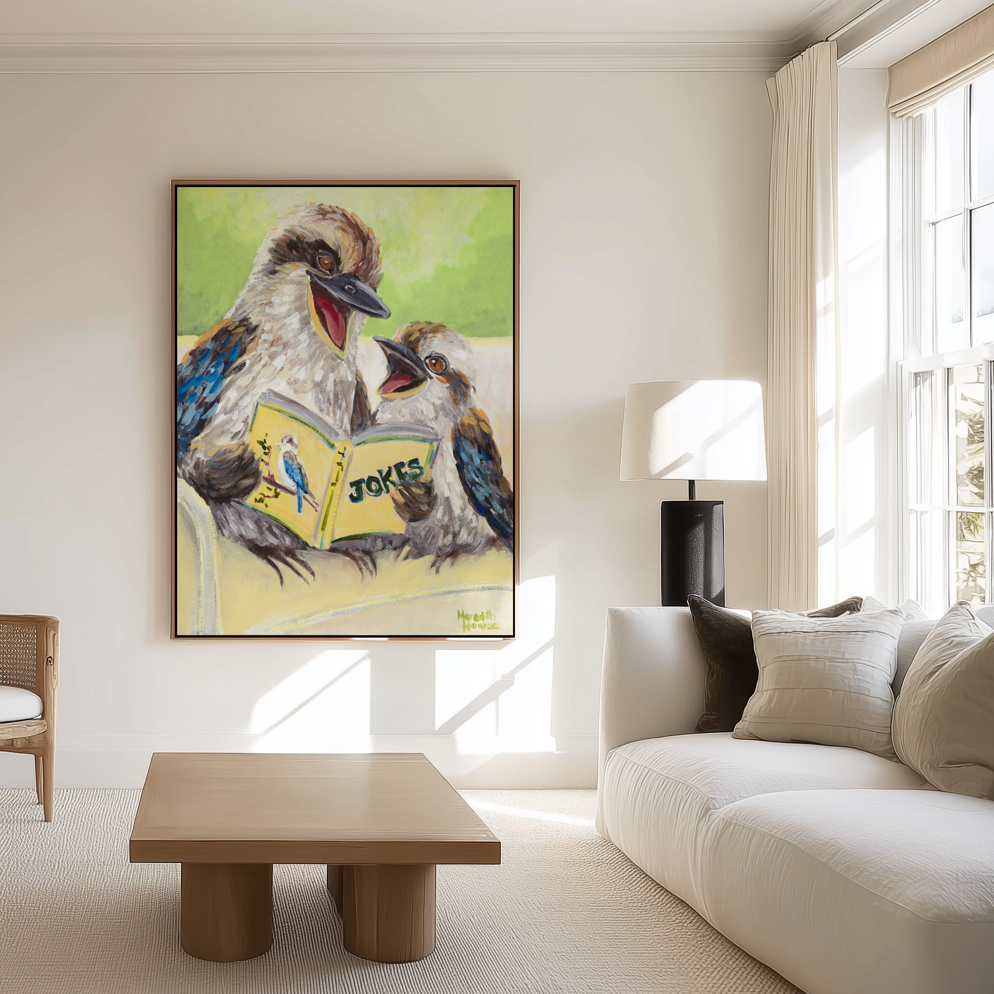 Kookaburra Laugh by Meredith Howse | Framed Canvas Art Print