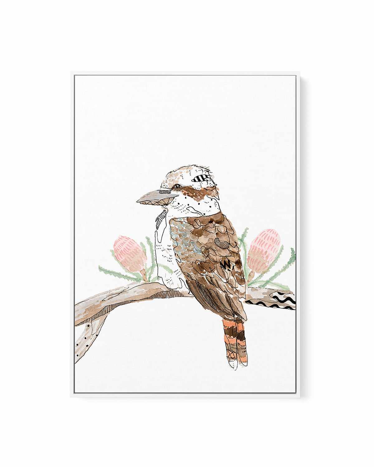 Kookaburra by Maku Fenaroli | Framed Canvas Art Print