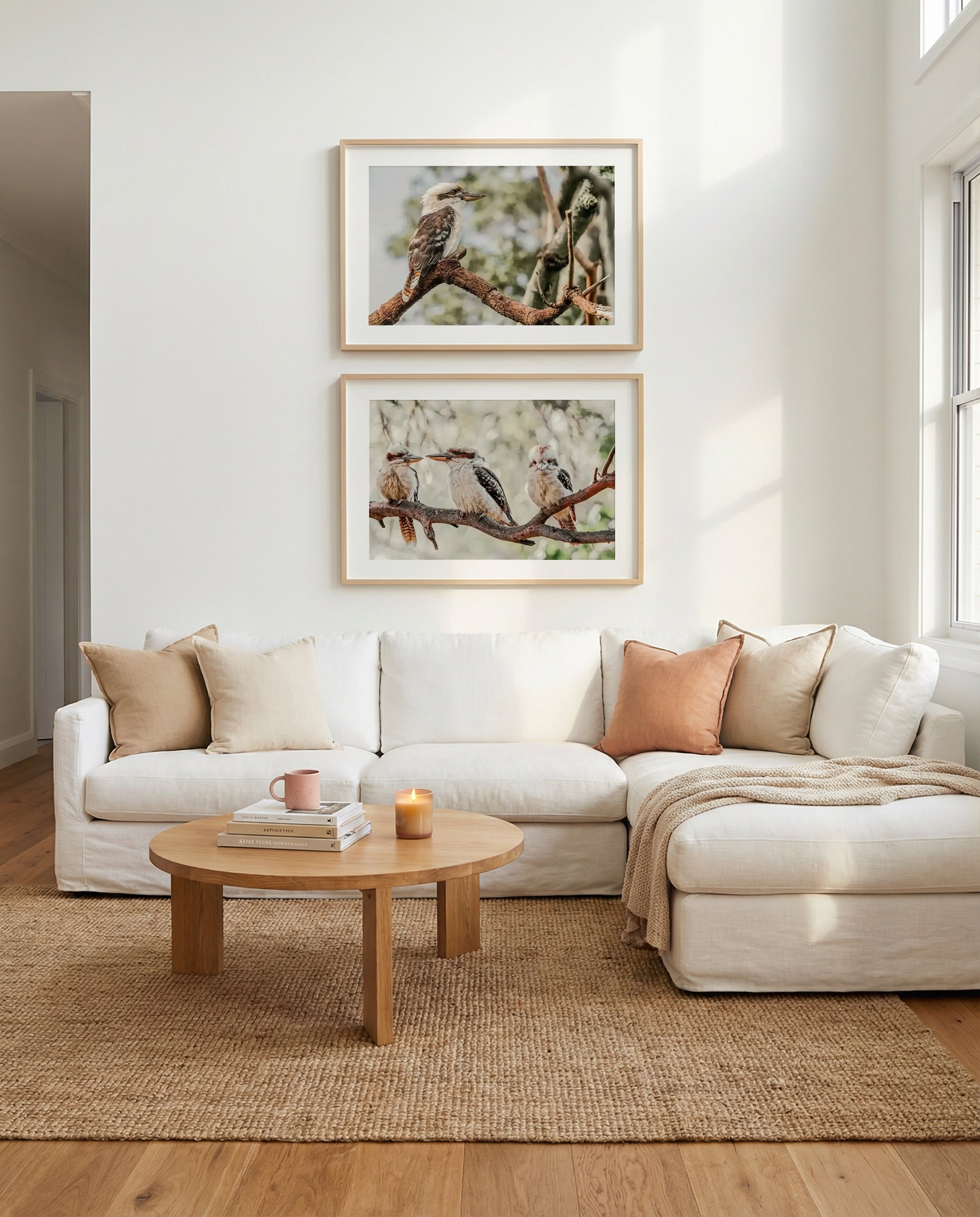 Kookaburras II & III Art Print Set of 2 | Matching Wall Art