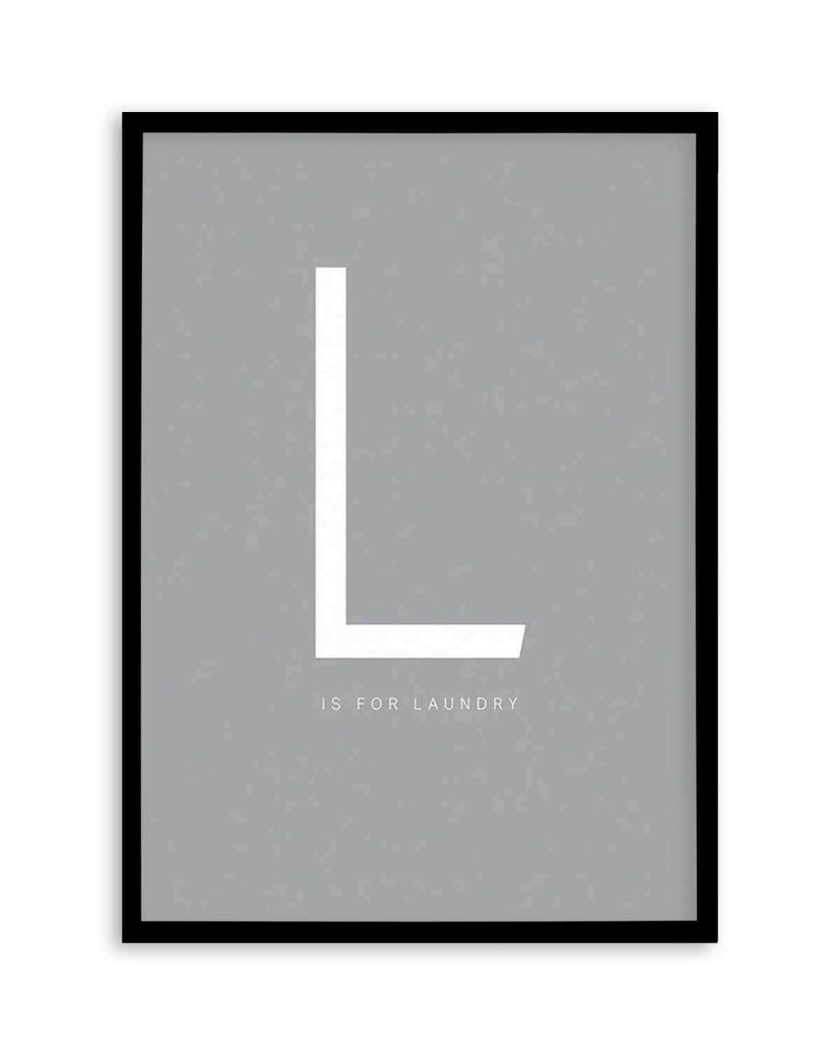 L is for Laundry Art Print