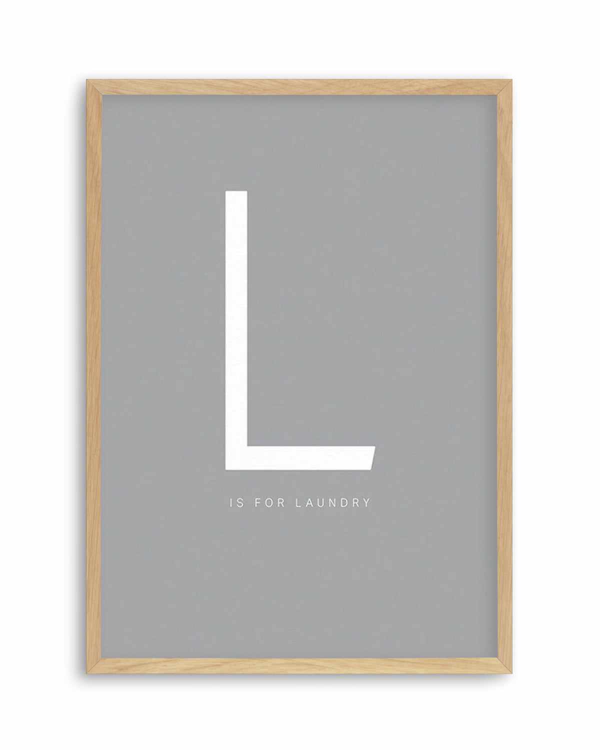 L is for Laundry Art Print