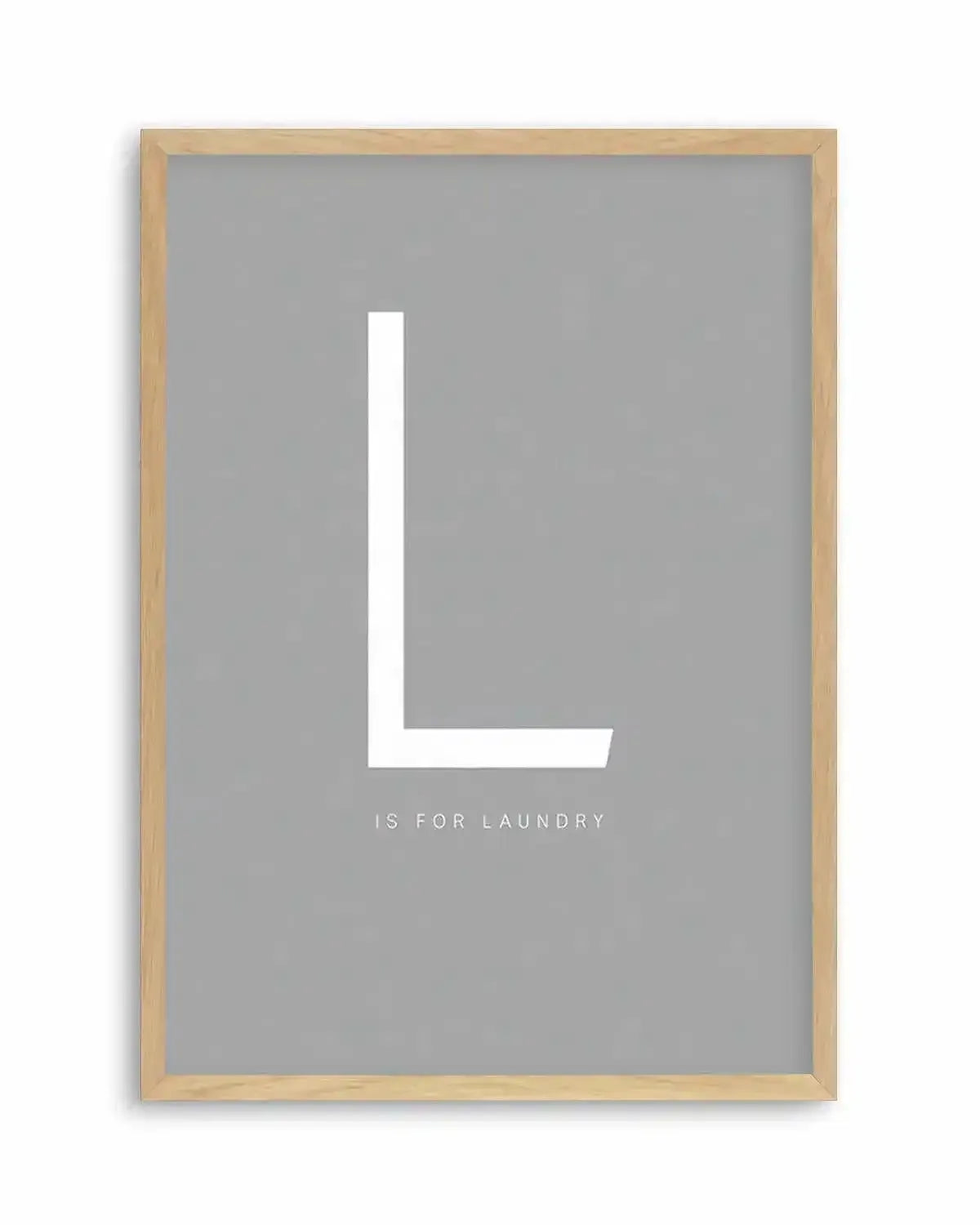 L is for Laundry Art Print from Olive et Oriel where you can shop wallpaper and artworks online