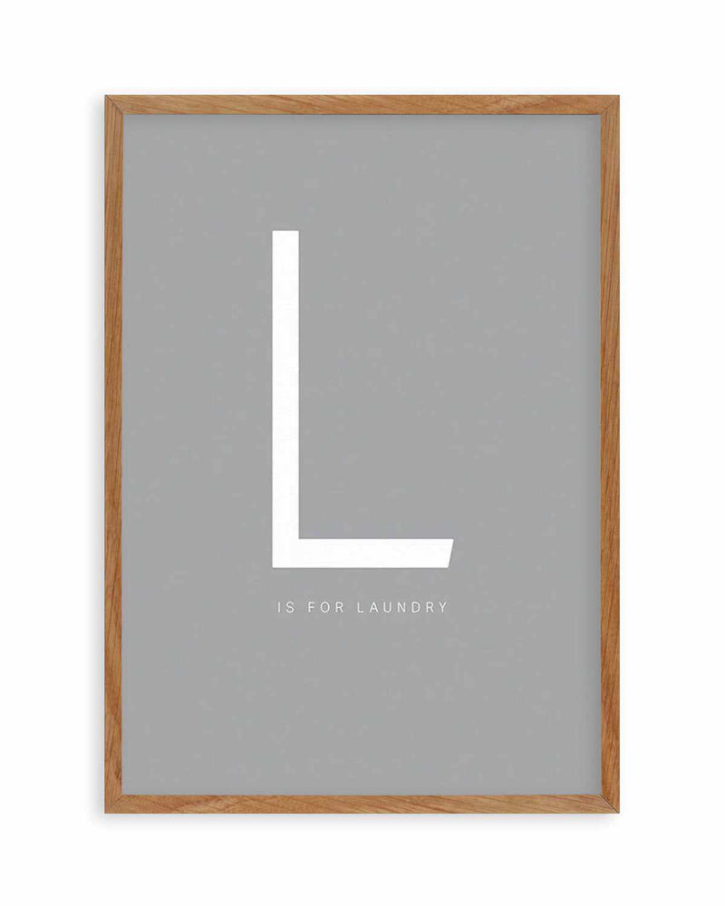 L is for Laundry Art Print
