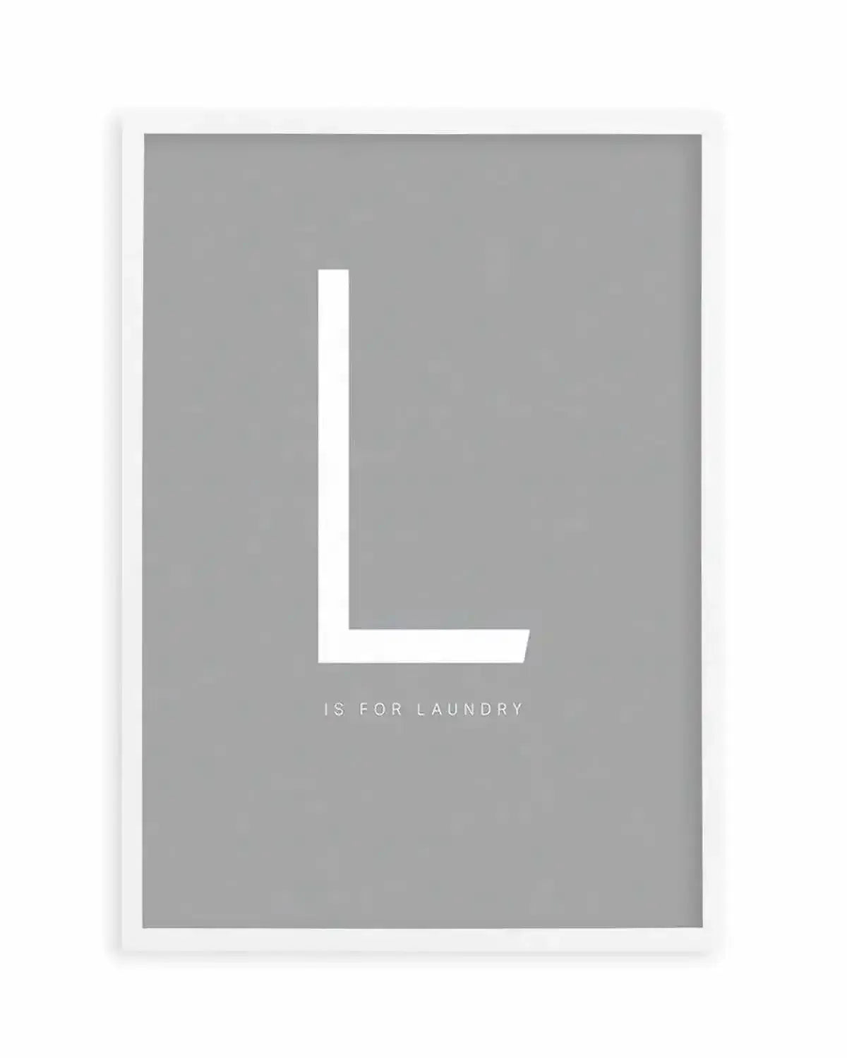 L is for Laundry Art Print from Olive et Oriel where you can shop wallpaper and artworks online