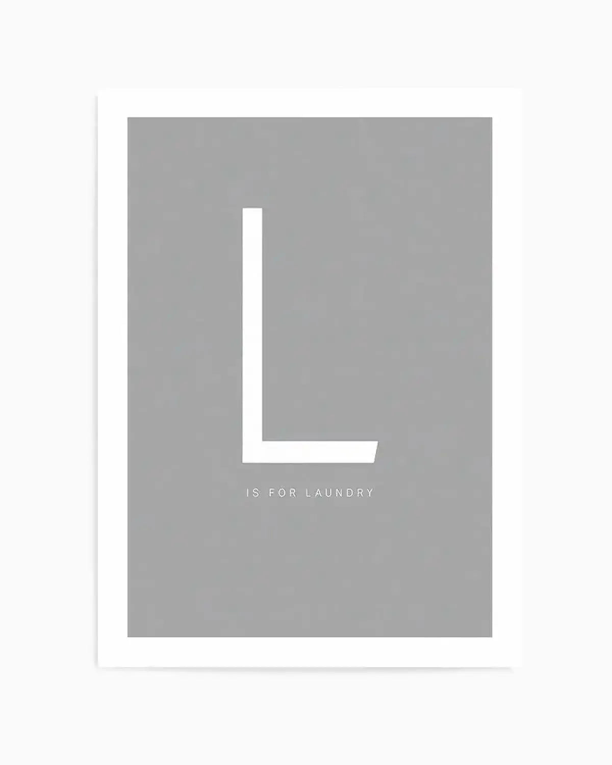 L is for Laundry Art Print from Olive et Oriel where you can shop wallpaper and artworks online
