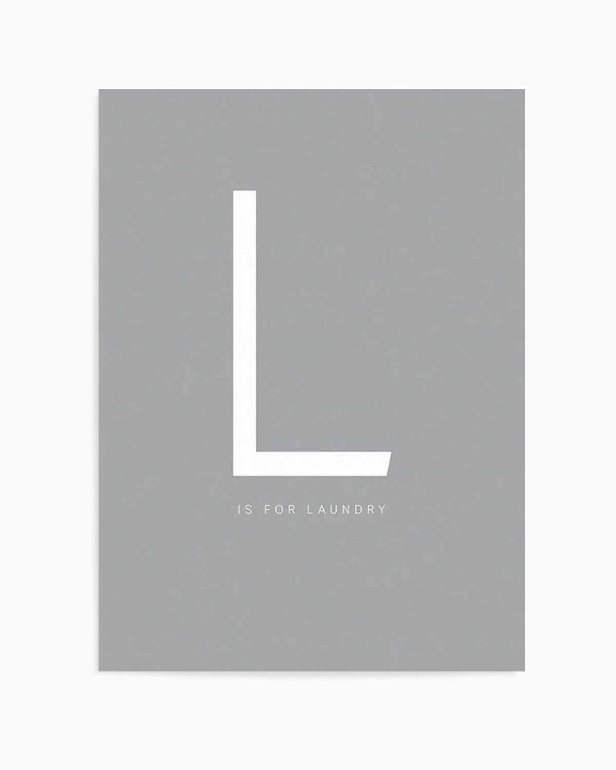 L is for Laundry Art Print