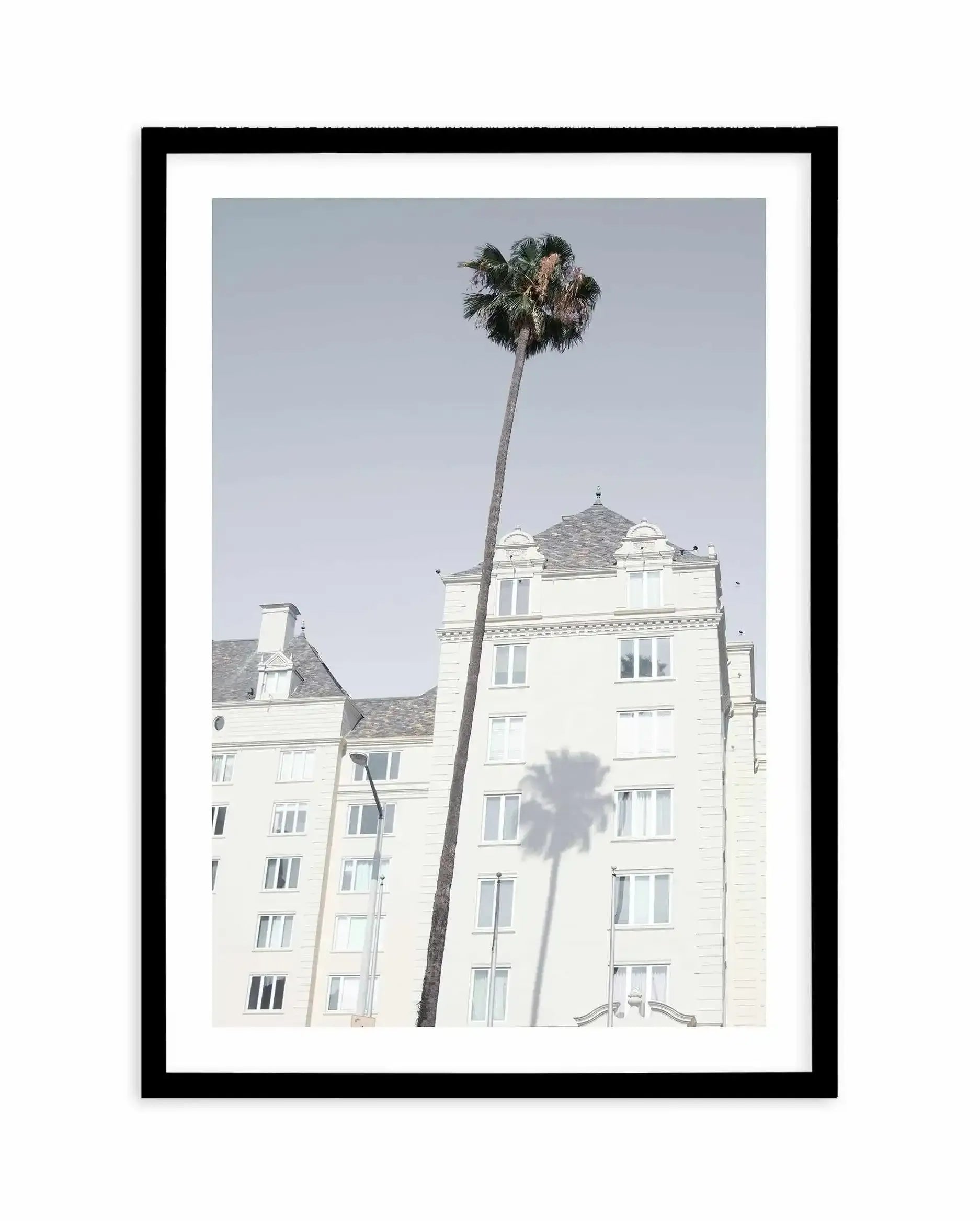 LA City Palm Art Print-PRINT-Olive et Oriel-Olive et Oriel-A4 | 8.3" x 11.7" | 21 x 29.7cm-Black-With White Border-Buy-Australian-Art-Prints-Online-with-Olive-et-Oriel-Your-Artwork-Specialists-Austrailia-Decorate-With-Coastal-Photo-Wall-Art-Prints-From-Our-Beach-House-Artwork-Collection-Fine-Poster-and-Framed-Artwork
