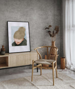 LEANING HEAD By Jorgen Hansson | Framed Canvas Art Print