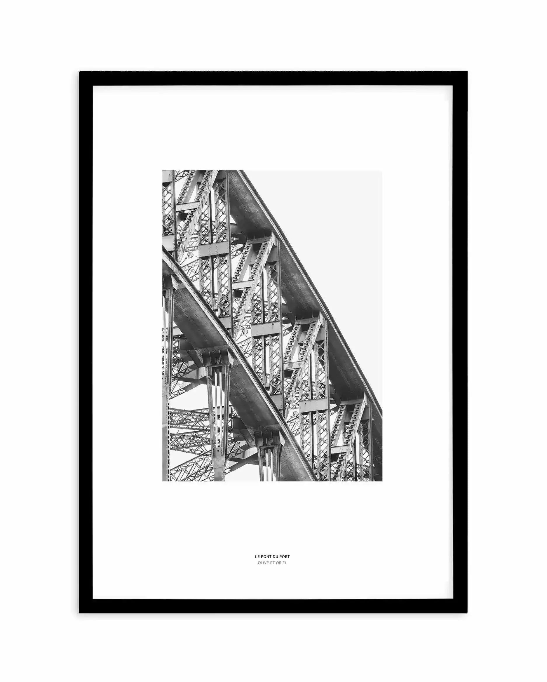 Le Pont Du Port | Sydney Harbour Art Print-PRINT-Olive et Oriel-Olive et Oriel-A4 | 8.3" x 11.7" | 21 x 29.7cm-Black-With White Border-Buy-Australian-Art-Prints-Online-with-Olive-et-Oriel-Your-Artwork-Specialists-Austrailia-Decorate-With-Coastal-Photo-Wall-Art-Prints-From-Our-Beach-House-Artwork-Collection-Fine-Poster-and-Framed-Artwork