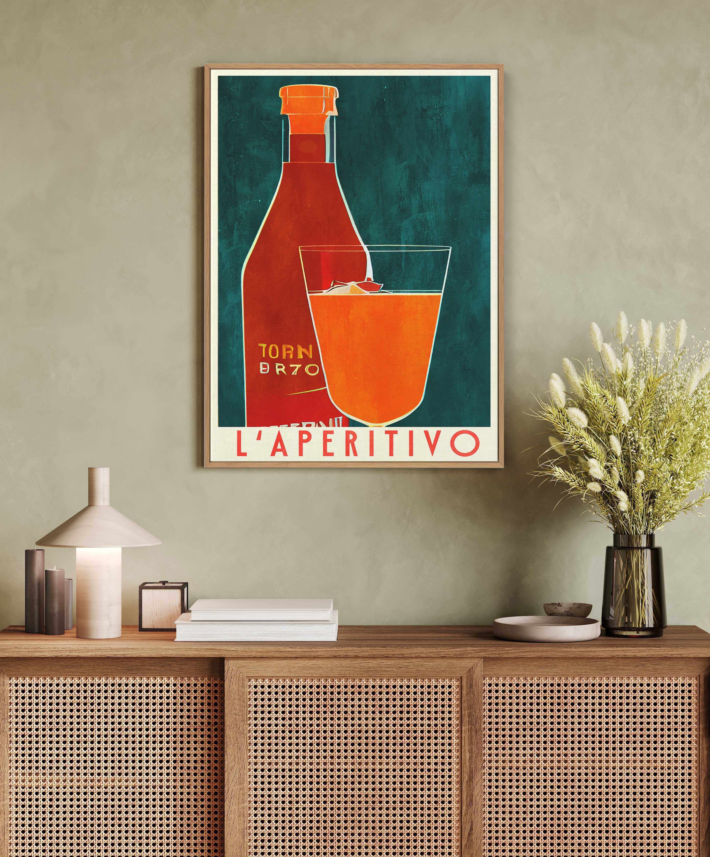 La Aperitivo By Bo Anderson | Framed Canvas Art Print