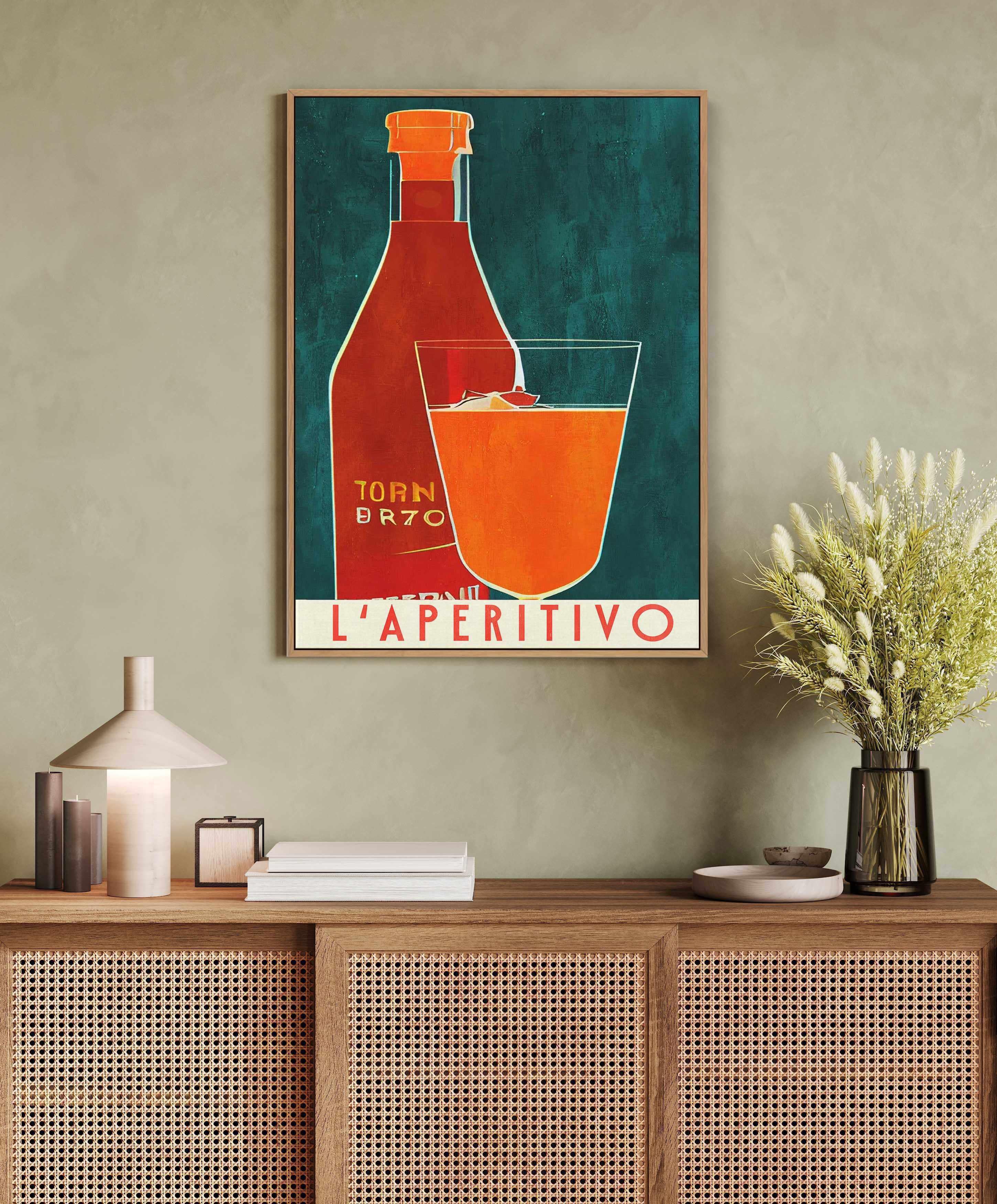 La Aperitivo By Bo Anderson | Framed Canvas Art Print