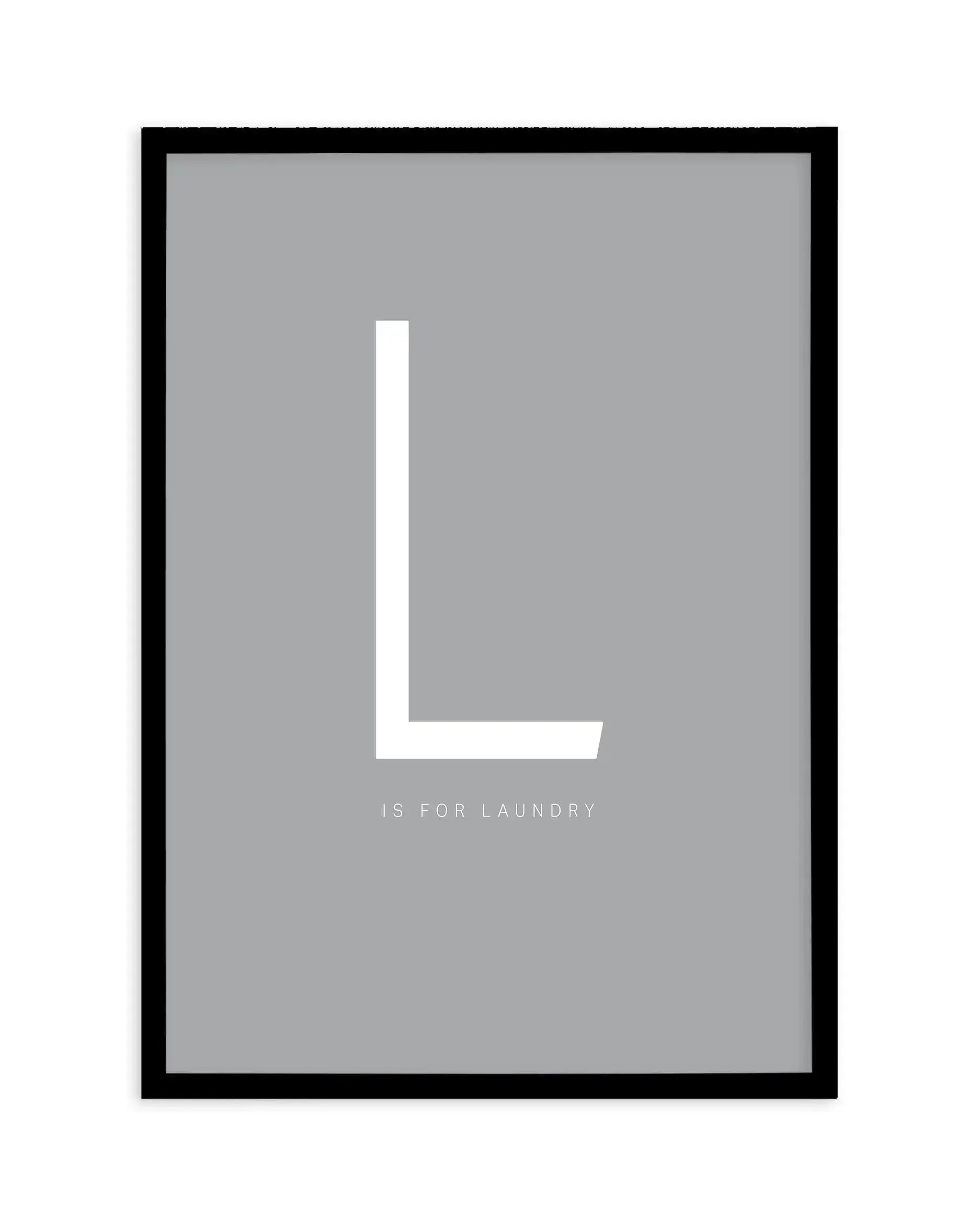 Laundry Letters Typography Wall Art Print - L is for Laundry – Olive et Oriel