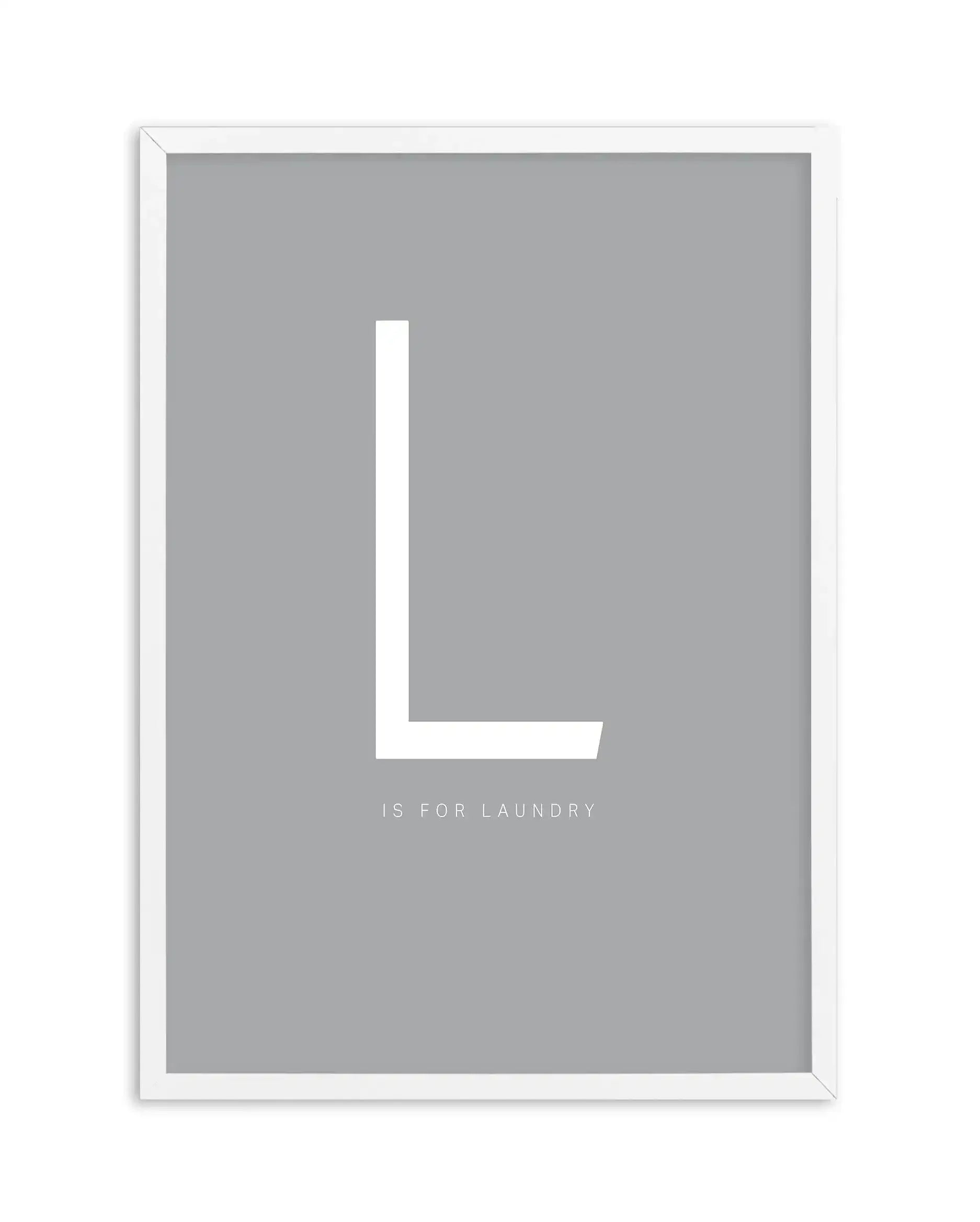 L is for Laundry Art Print-PRINT-Olive et Oriel-Olive et Oriel-A4 | 8.3" x 11.7" | 21 x 29.7cm-White-With White Border-Buy-Australian-Art-Prints-Online-with-Olive-et-Oriel-Your-Artwork-Specialists-Austrailia-Decorate-With-Coastal-Photo-Wall-Art-Prints-From-Our-Beach-House-Artwork-Collection-Fine-Poster-and-Framed-Artwork