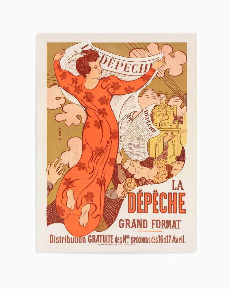 La Depeche Vintage Poster Art Print