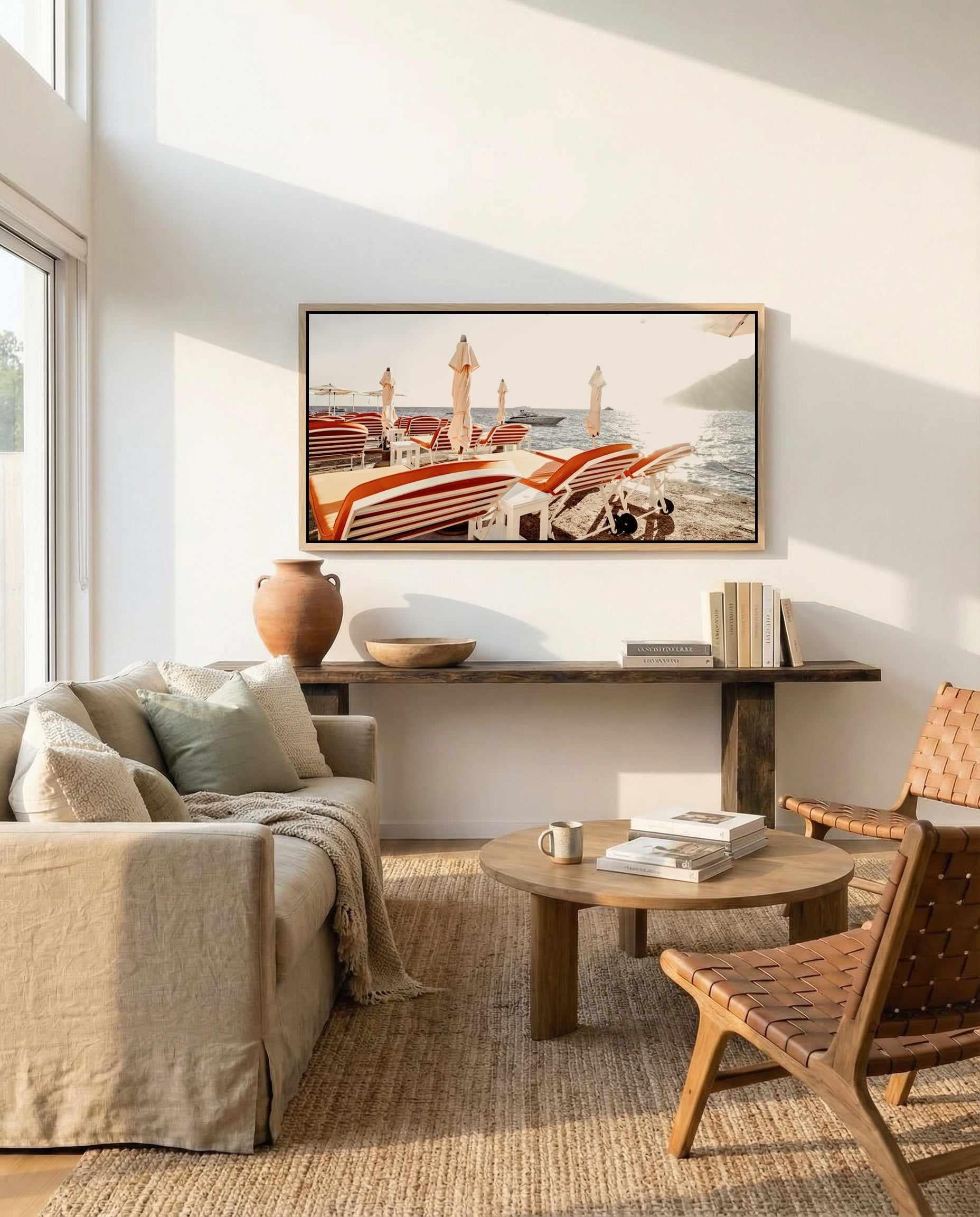 La Dolce, Amalfi | Panoramic Canvas Art Print from Olive et Oriel where you can shop wallpaper and artworks online