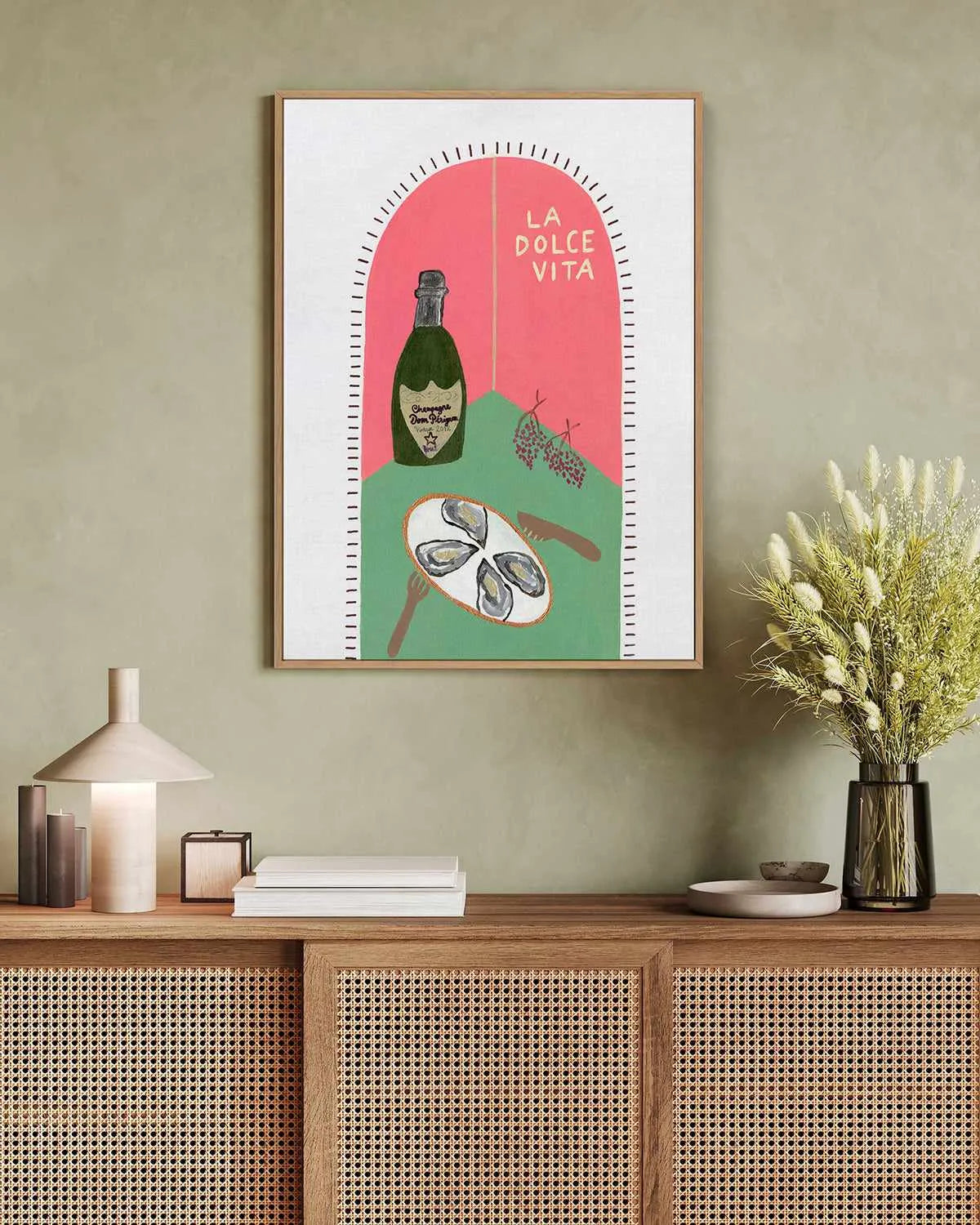 La Dolce Vita Pink by Britney Turner | Framed Canvas Art Print from Olive et Oriel where you can shop wallpaper and artworks online